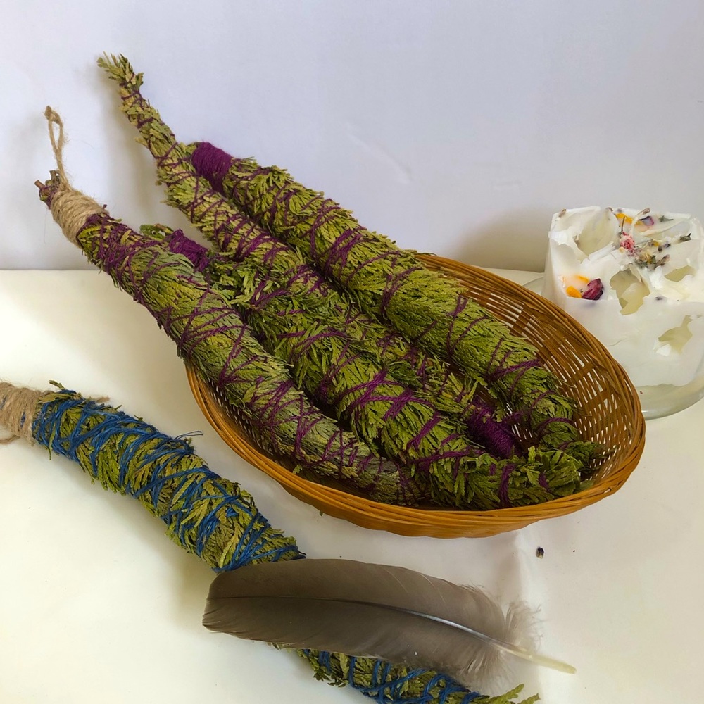 Cedar Cleansing Bundle. Hand wrapped
